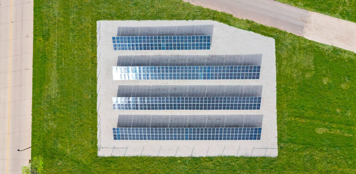 Dramm Corporation Solar Array View from Above 