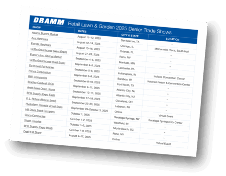 Dramm Lawn and Garden 2025 Dealer Trade Shows