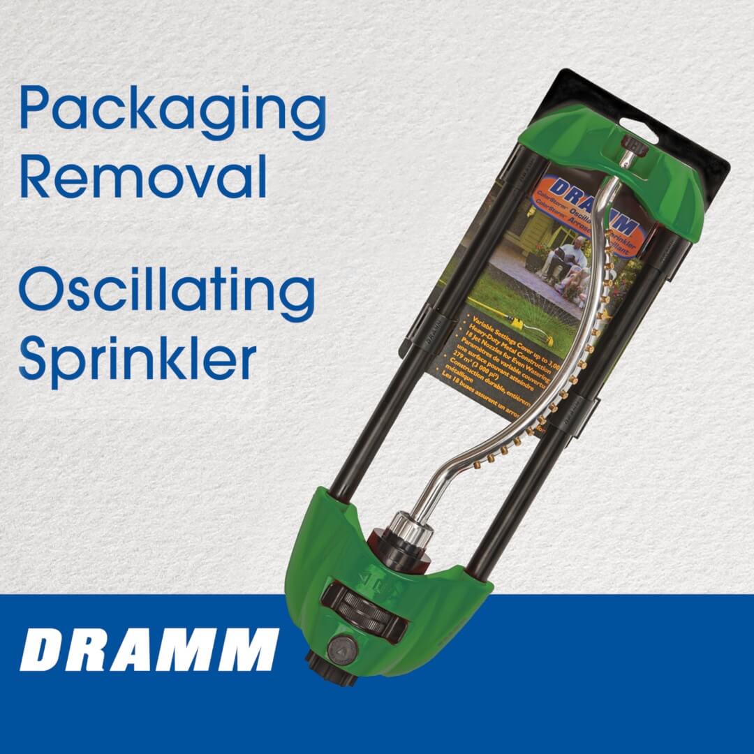 Dramm Oscillating Sprinkler Packaging Removal